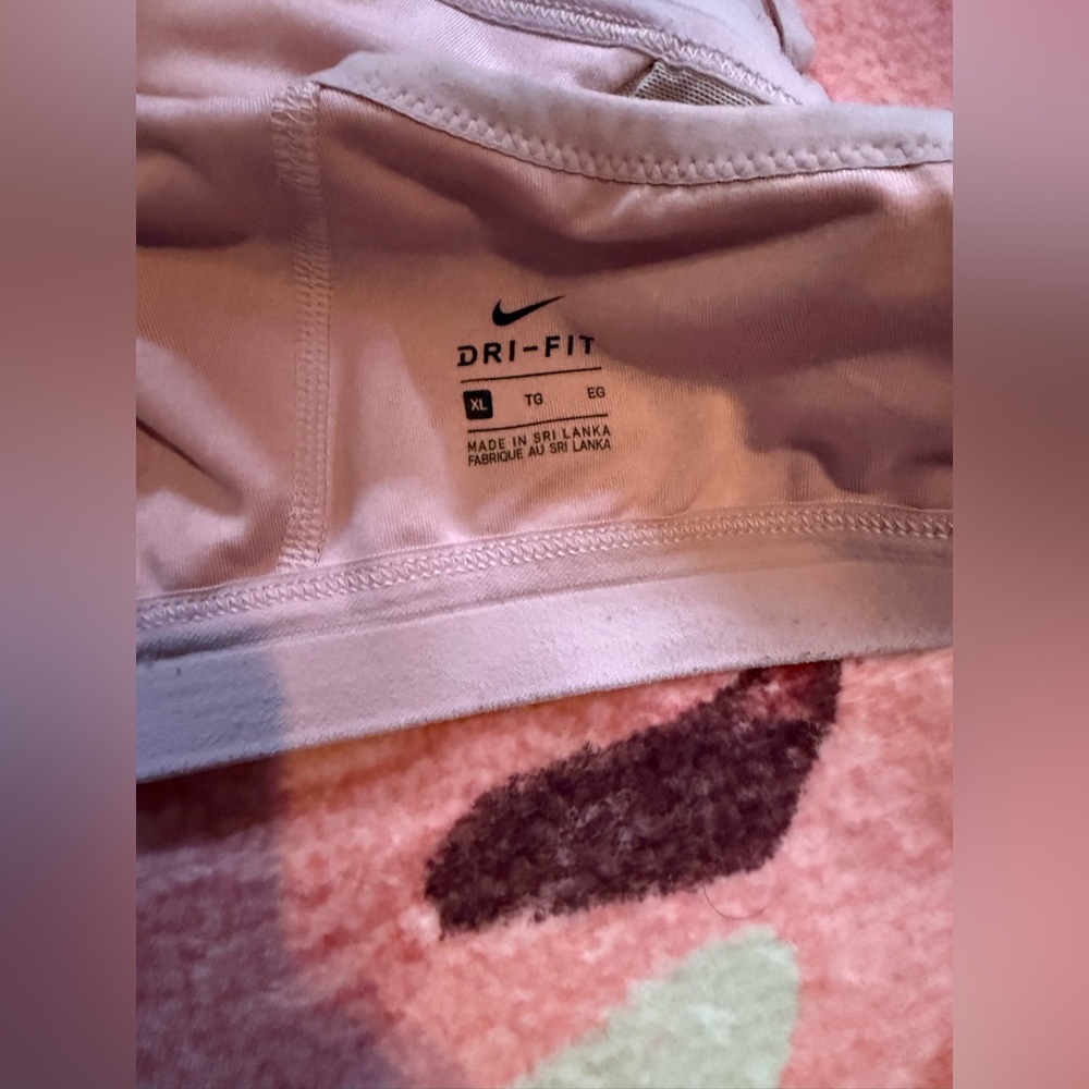 Nike Women's Light Pink Sports Bra Dri Fit size XL - Picture 3 of 5